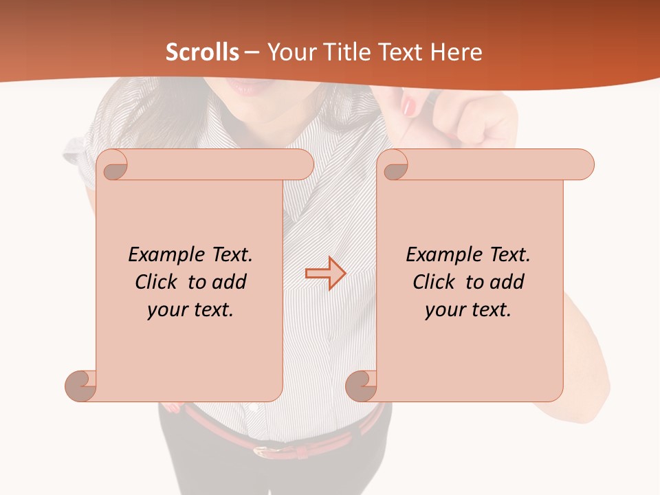 Body Girl Office PowerPoint Template