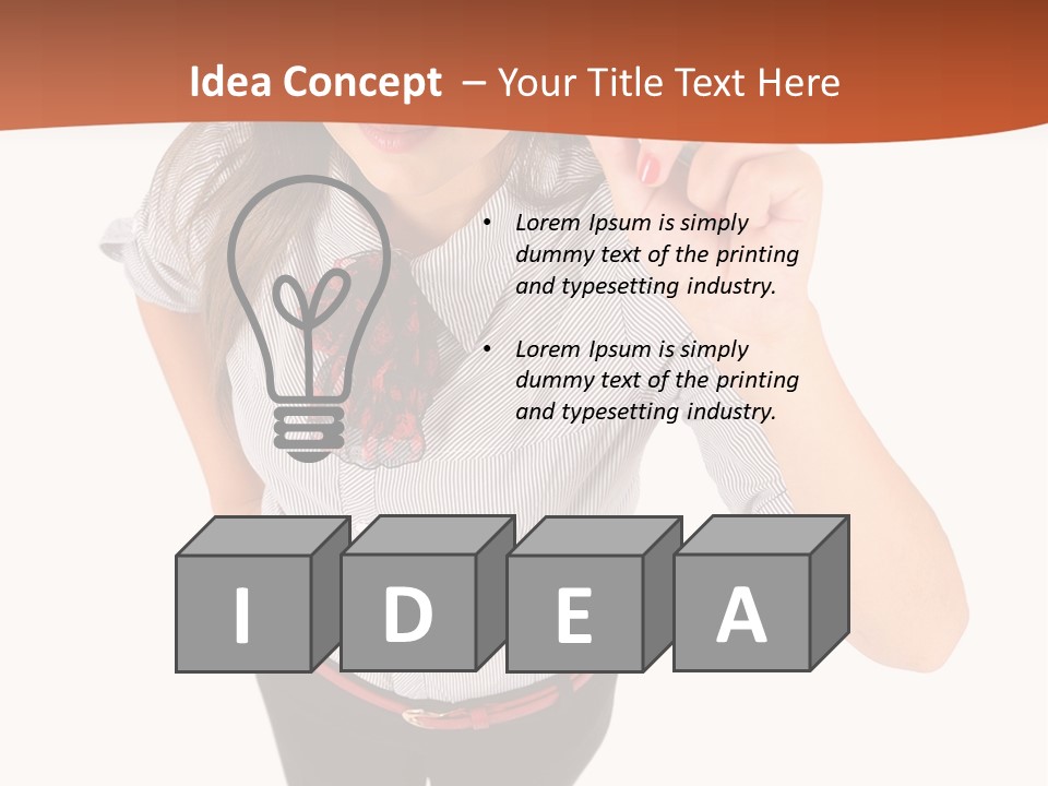 Body Girl Office PowerPoint Template