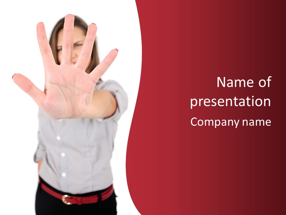 Professional Copy Warning PowerPoint Template