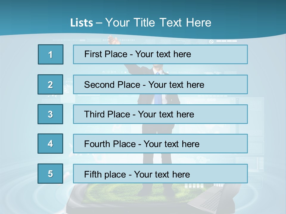 Laptop Smart Community PowerPoint Template