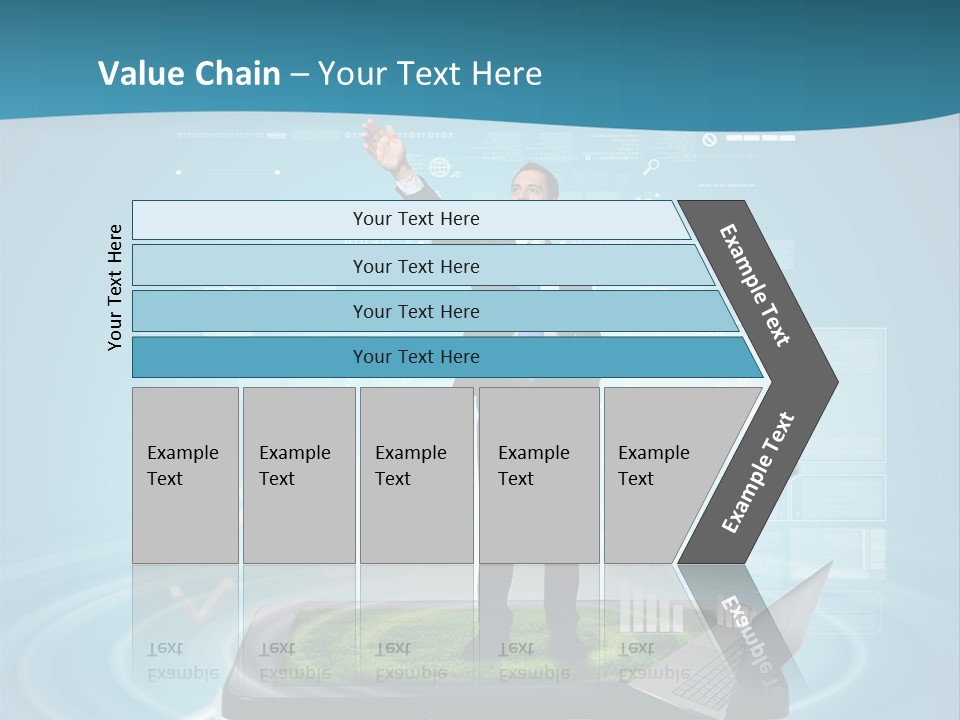 Laptop Smart Community PowerPoint Template