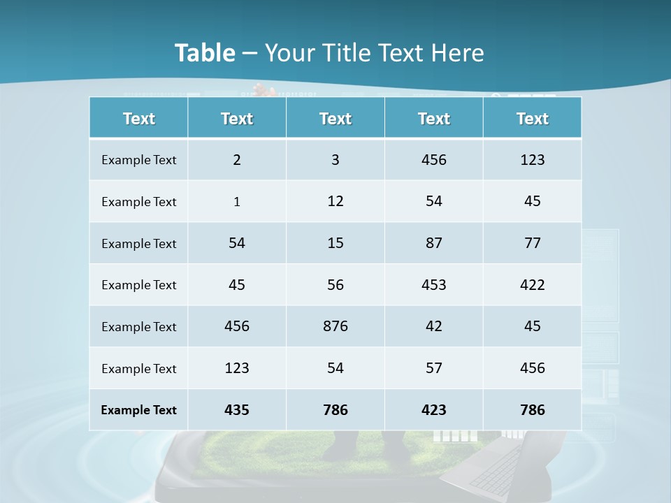 Laptop Smart Community PowerPoint Template