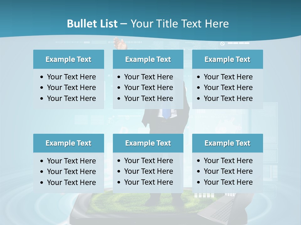 Laptop Smart Community PowerPoint Template