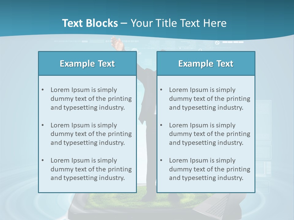 Laptop Smart Community PowerPoint Template