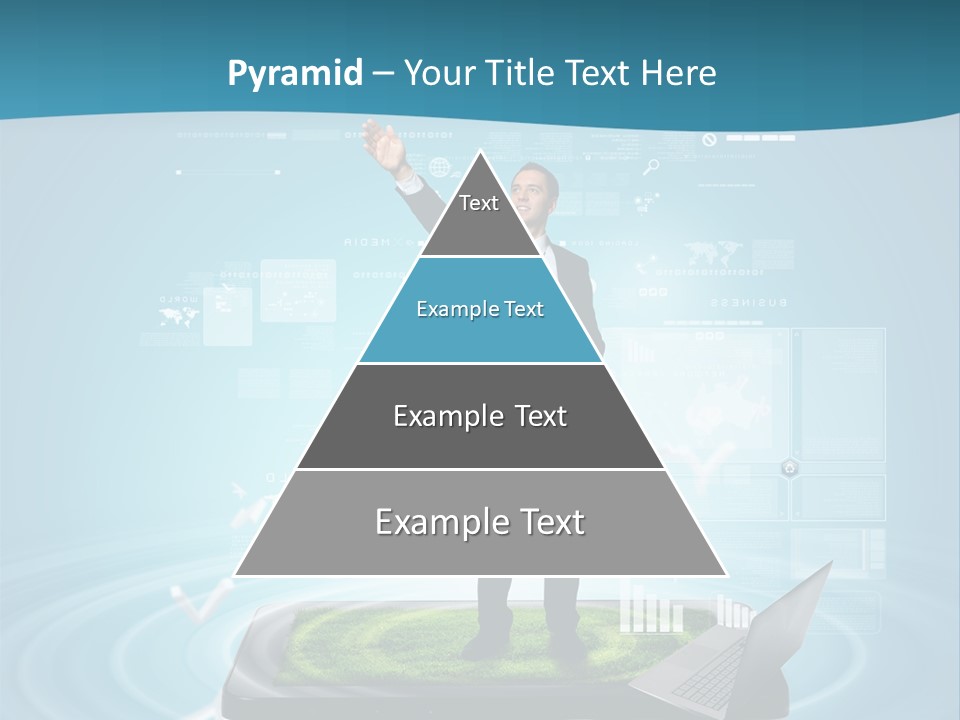 Laptop Smart Community PowerPoint Template