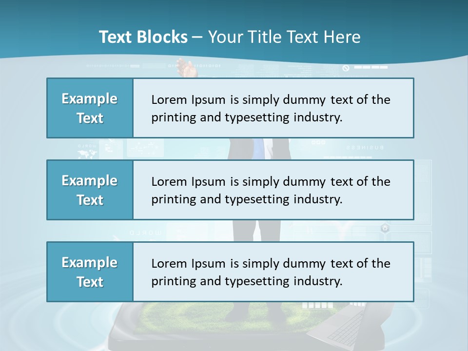 Laptop Smart Community PowerPoint Template