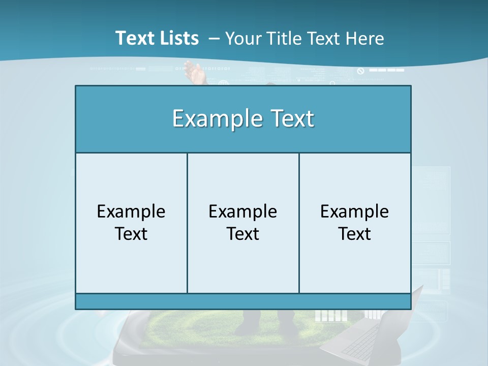 Laptop Smart Community PowerPoint Template