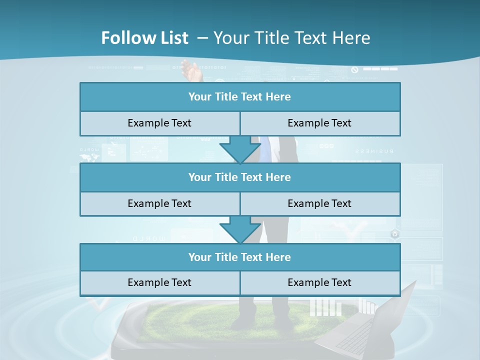 Laptop Smart Community PowerPoint Template