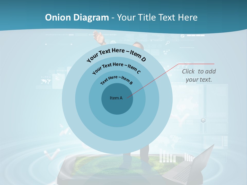 Laptop Smart Community PowerPoint Template