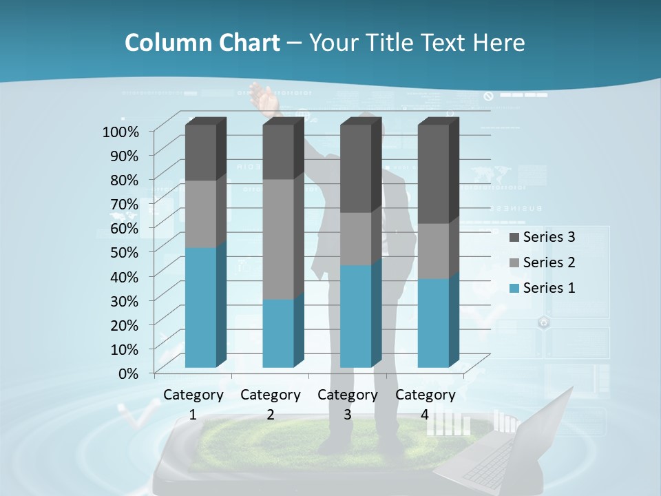 Laptop Smart Community PowerPoint Template