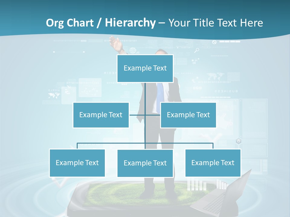 Laptop Smart Community PowerPoint Template