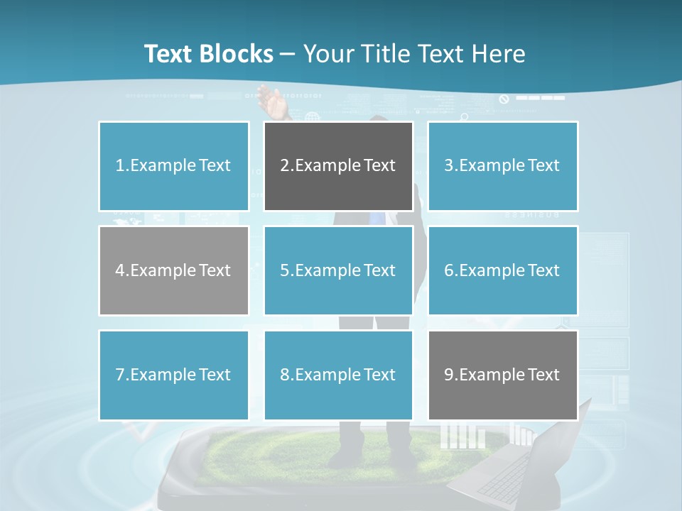 Laptop Smart Community PowerPoint Template