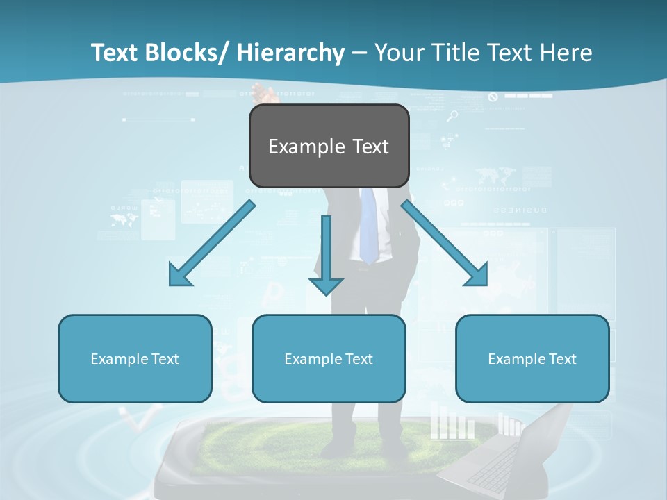 Laptop Smart Community PowerPoint Template