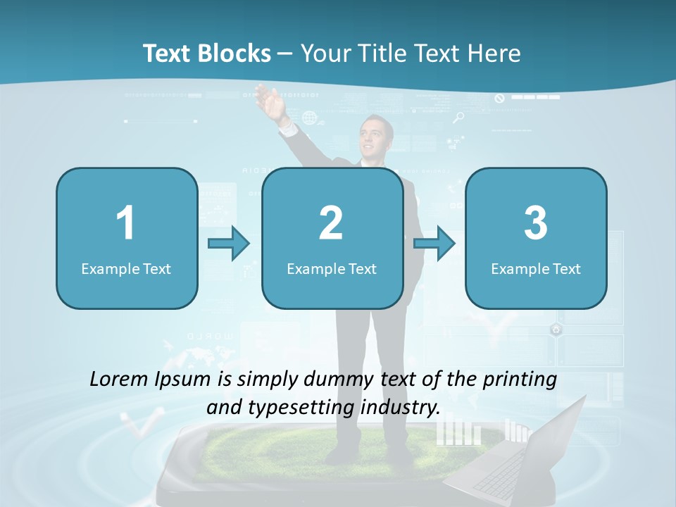 Laptop Smart Community PowerPoint Template