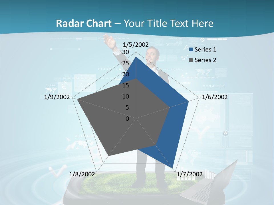Laptop Smart Community PowerPoint Template