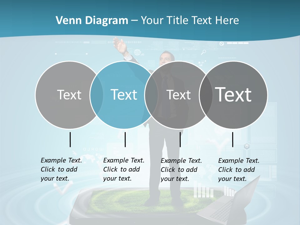 Laptop Smart Community PowerPoint Template