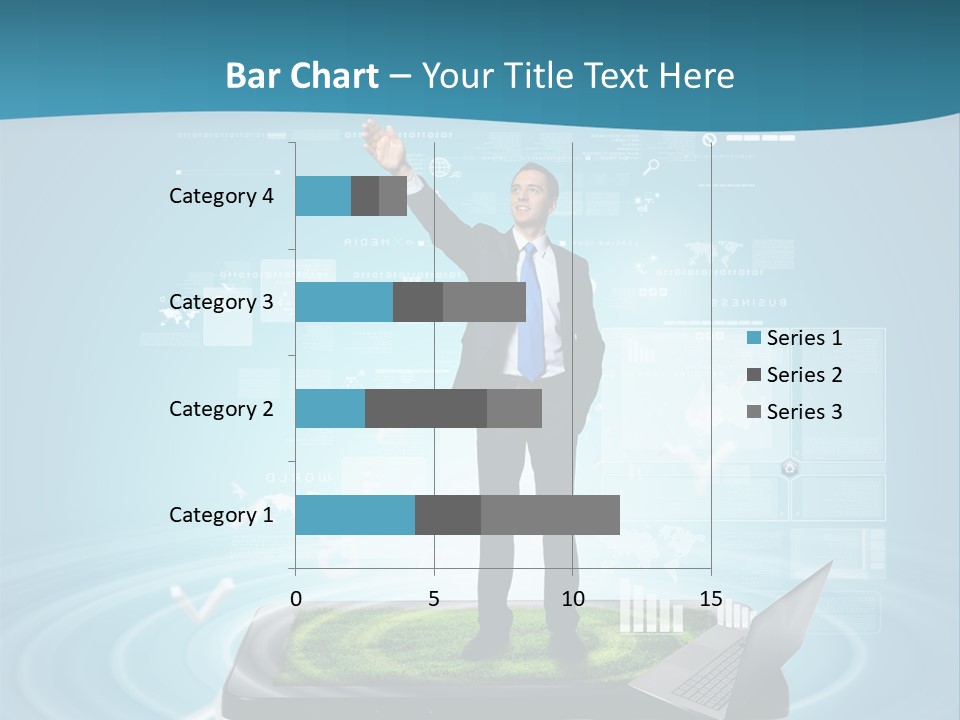 Laptop Smart Community PowerPoint Template