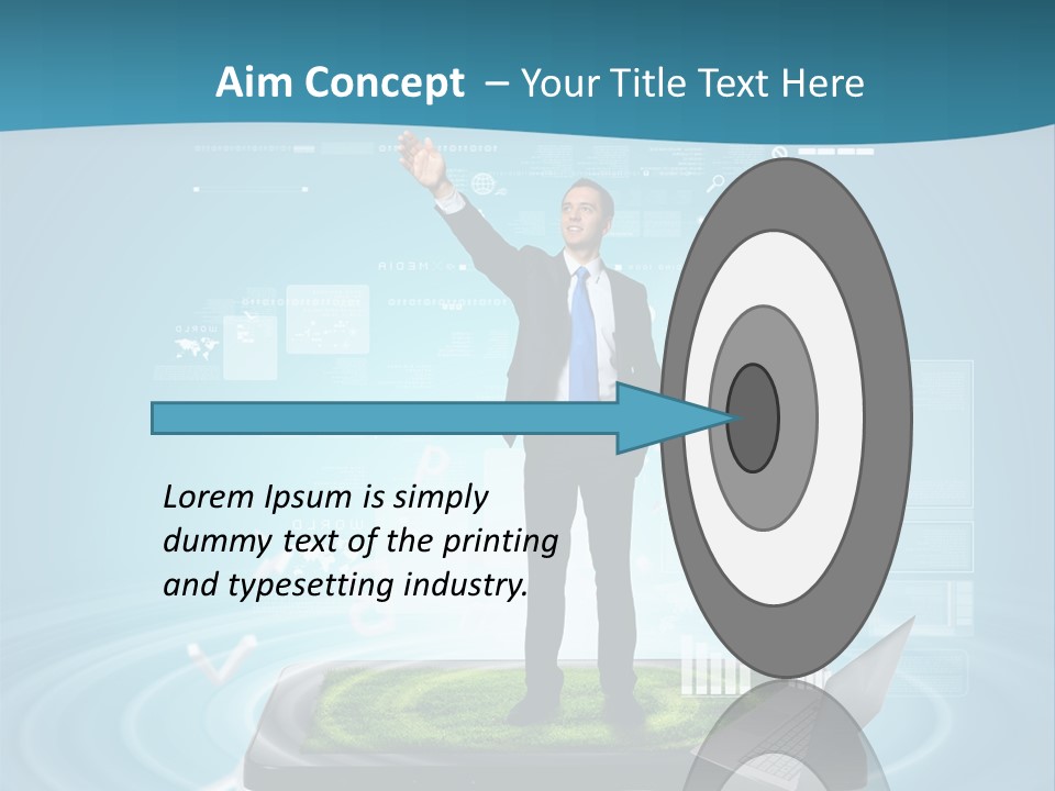 Laptop Smart Community PowerPoint Template