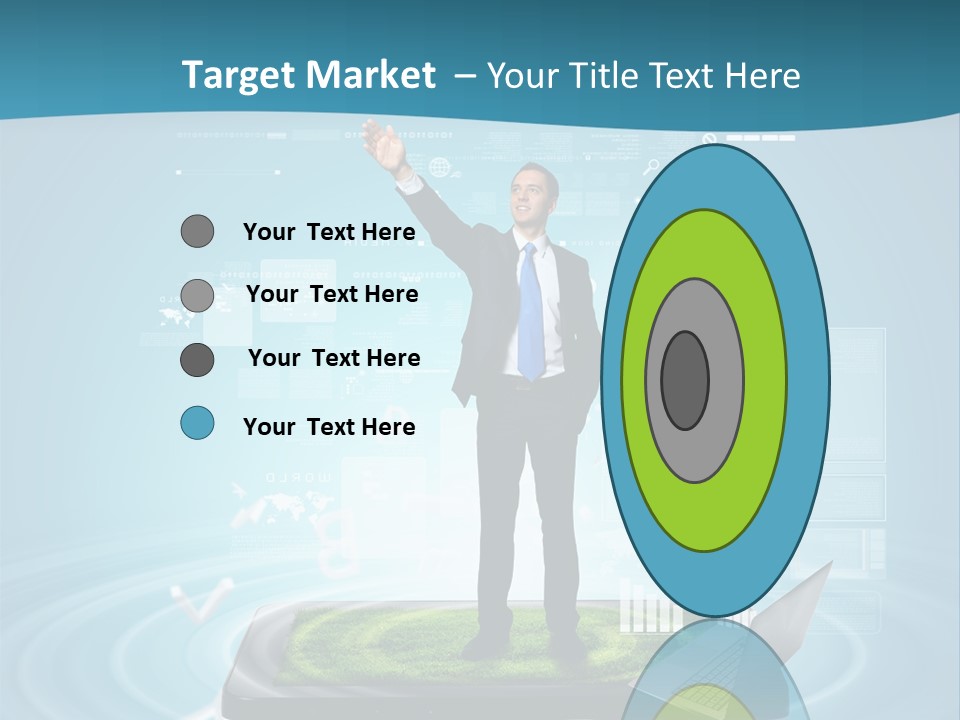 Laptop Smart Community PowerPoint Template