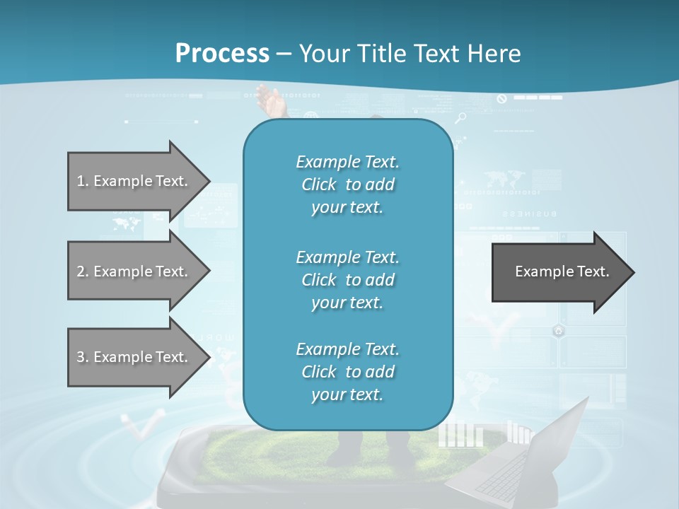 Laptop Smart Community PowerPoint Template
