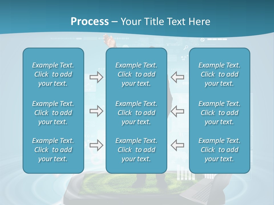 Laptop Smart Community PowerPoint Template