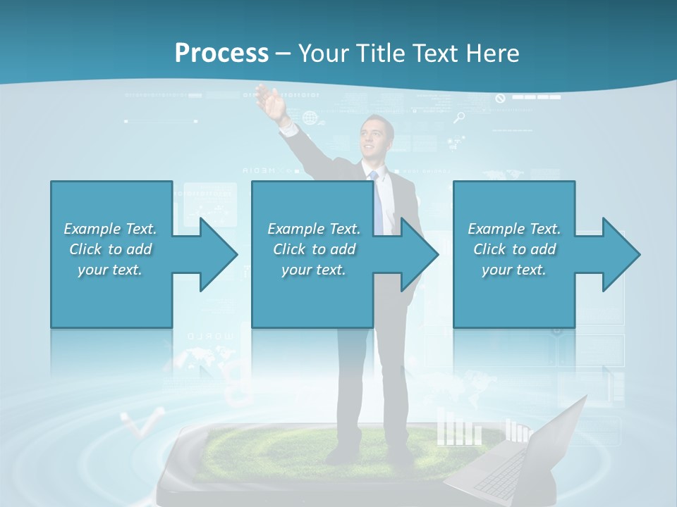 Laptop Smart Community PowerPoint Template