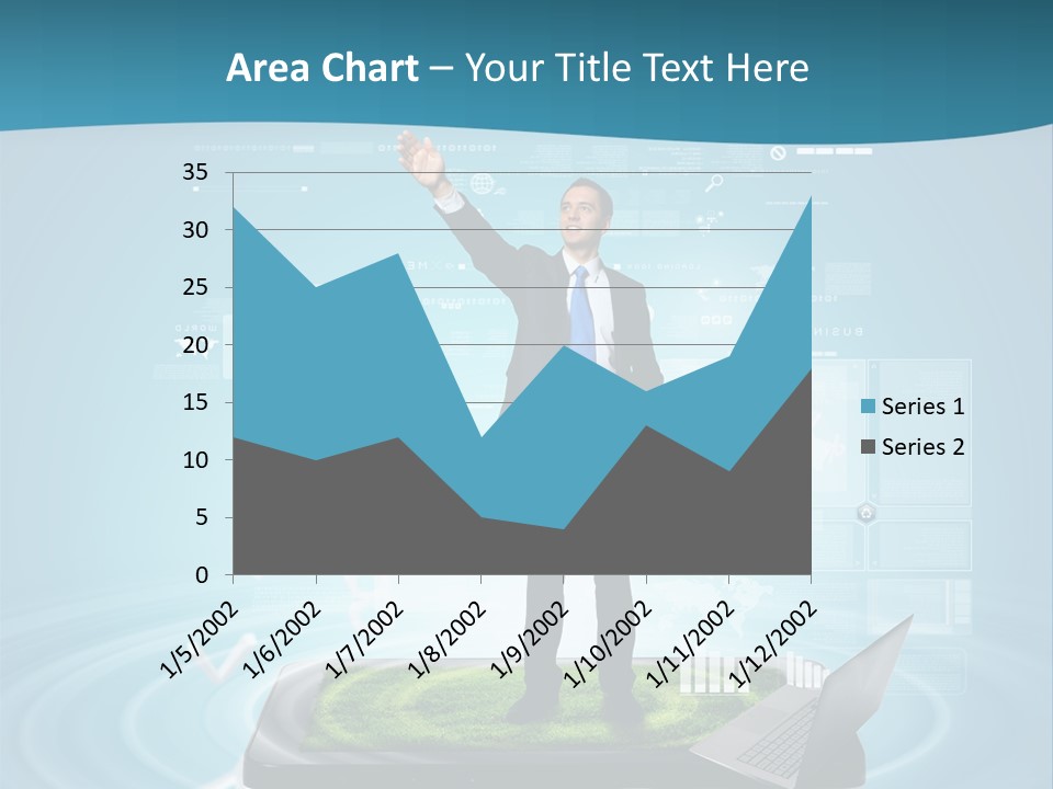 Laptop Smart Community PowerPoint Template