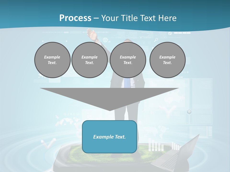 Laptop Smart Community PowerPoint Template