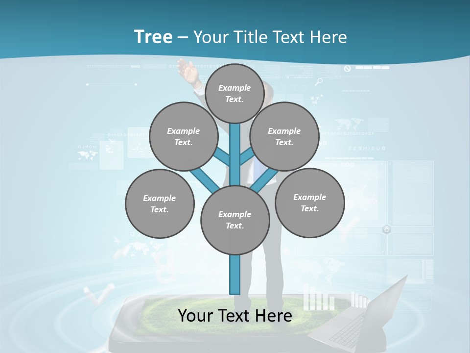 Laptop Smart Community PowerPoint Template