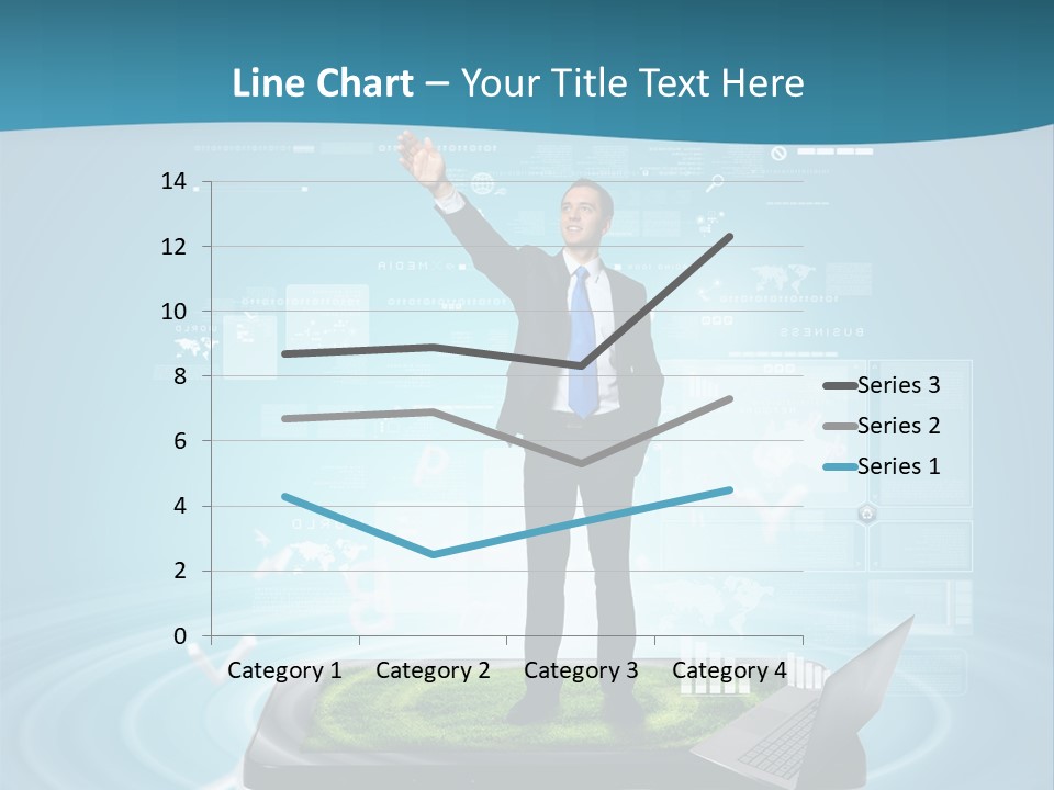 Laptop Smart Community PowerPoint Template