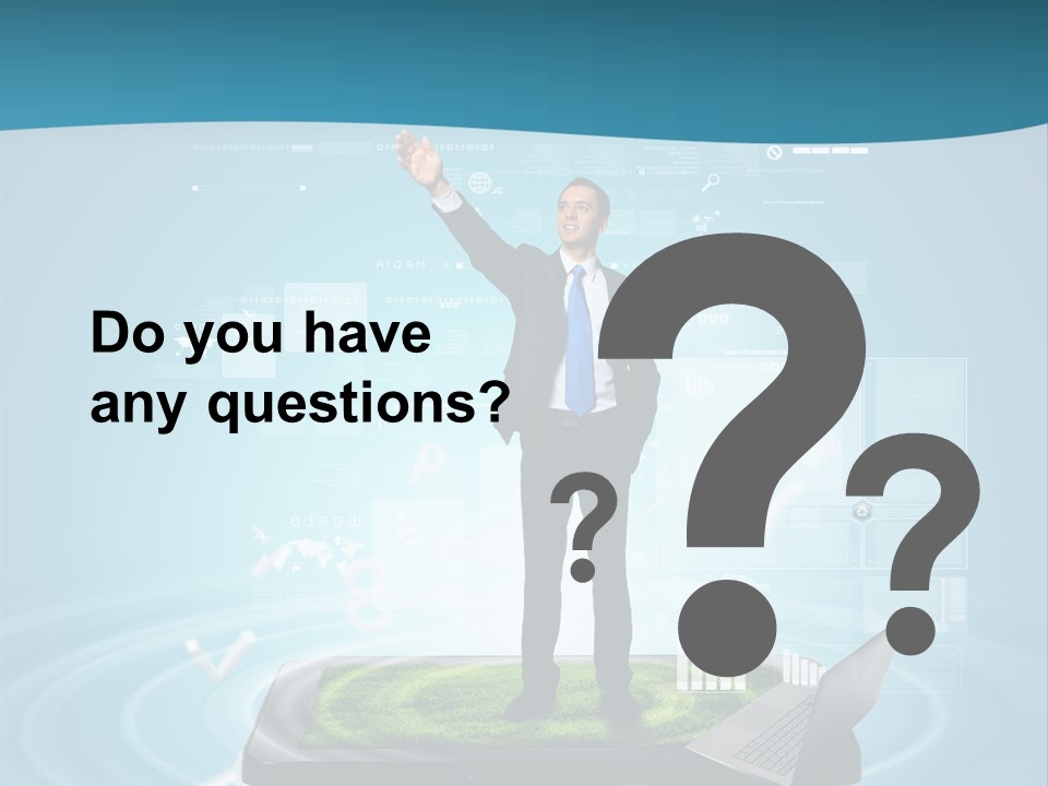 Laptop Smart Community PowerPoint Template