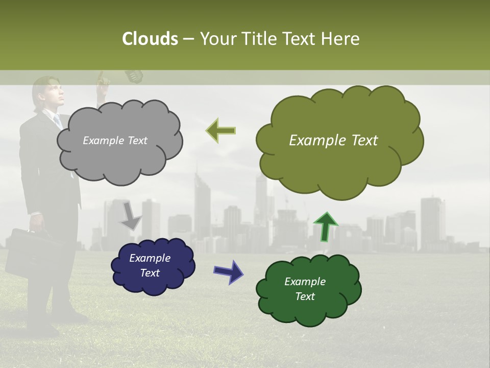 Cloud Creative Hold PowerPoint Template