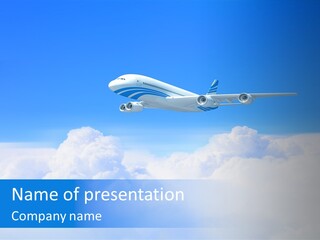 Fly Airplane Falcon PowerPoint Template