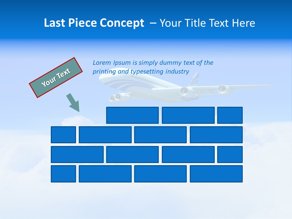 Fly Airplane Falcon PowerPoint Template