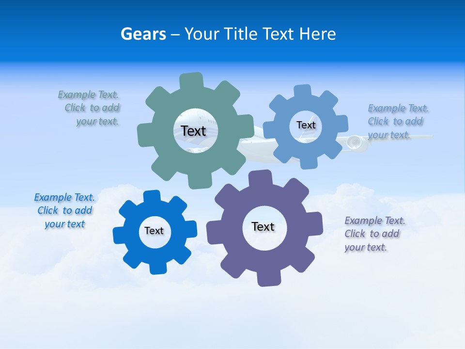 Fly Airplane Falcon PowerPoint Template