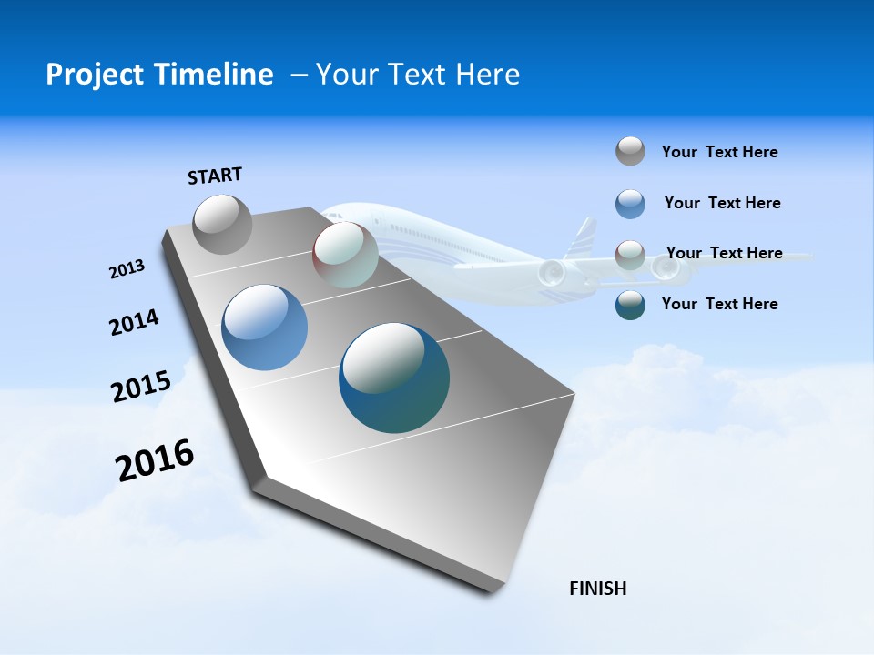 Fly Airplane Falcon PowerPoint Template