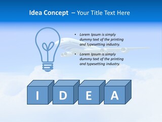 Fly Airplane Falcon PowerPoint Template