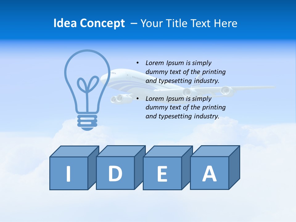 Fly Airplane Falcon PowerPoint Template