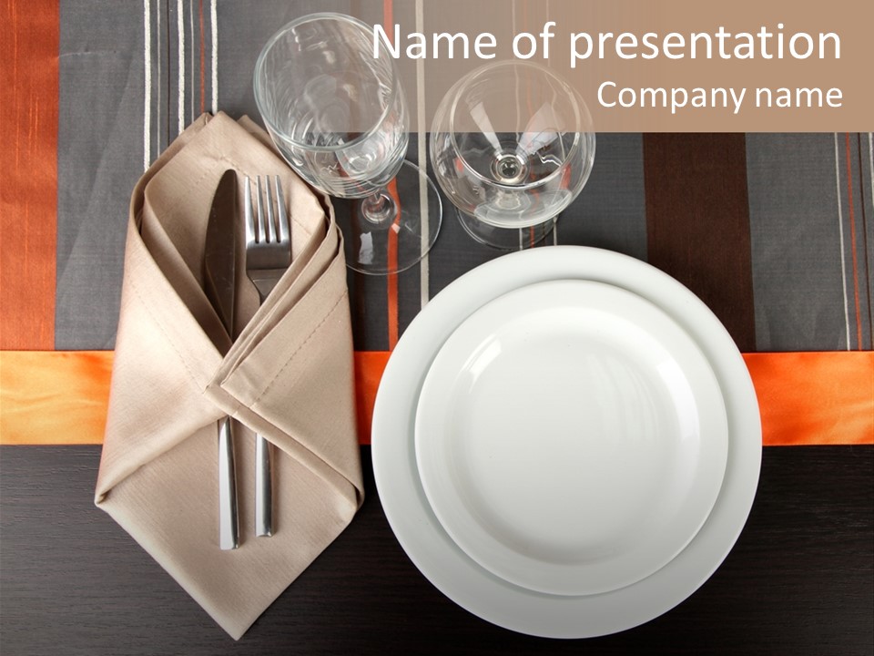 Knife Unique Cutlery PowerPoint Template