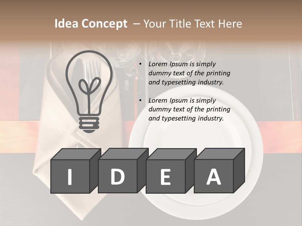 Knife Unique Cutlery PowerPoint Template