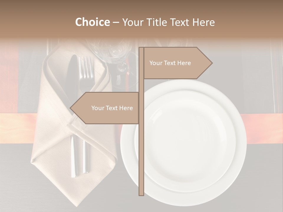 Knife Unique Cutlery PowerPoint Template