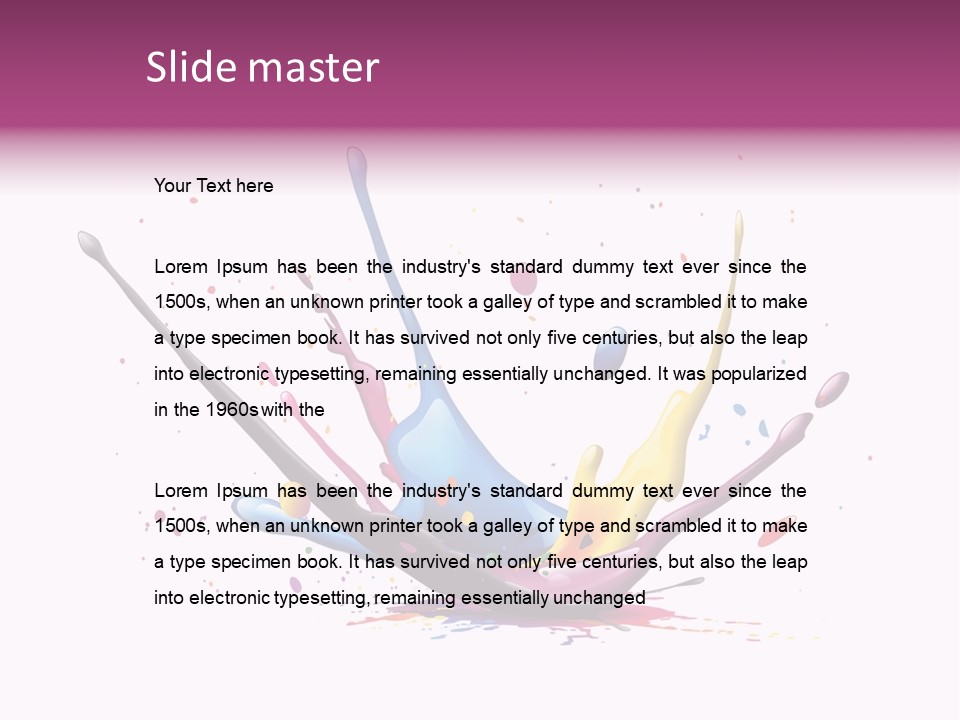 Pigment Place Ink PowerPoint Template