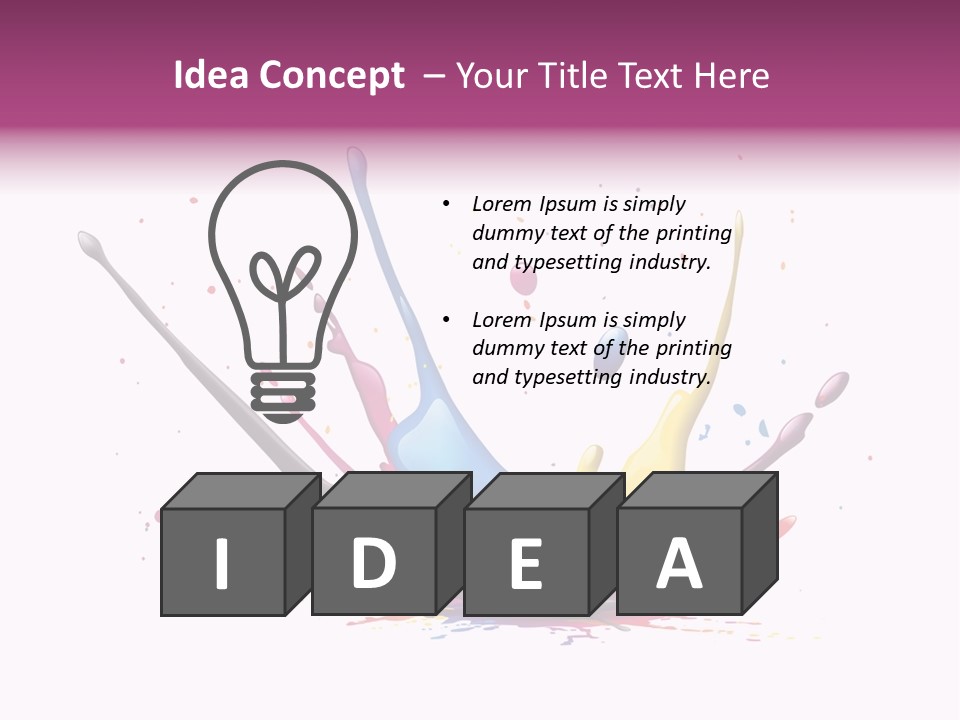Pigment Place Ink PowerPoint Template