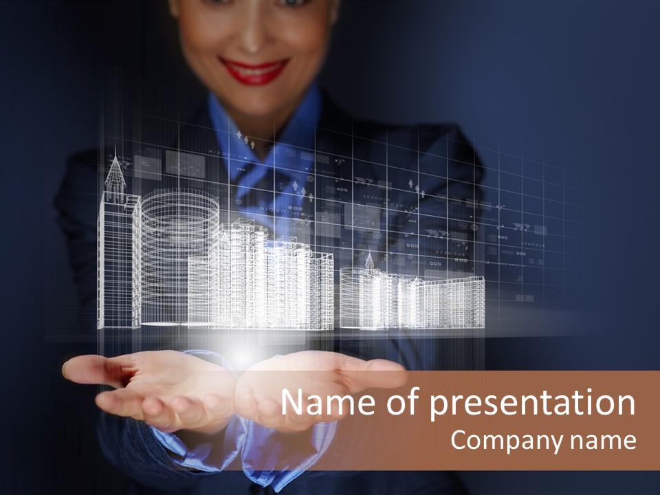 Glass Advertising Light PowerPoint Template