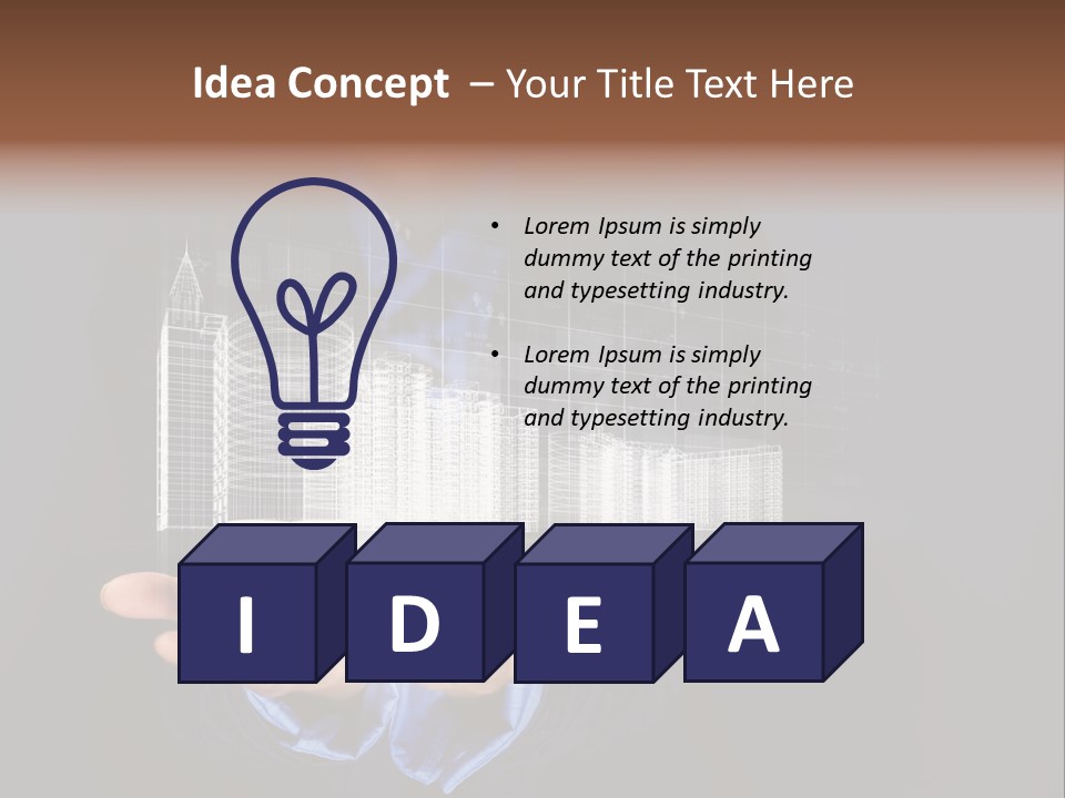 Glass Advertising Light PowerPoint Template