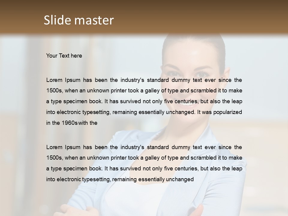 Worker Woman Corporation PowerPoint Template