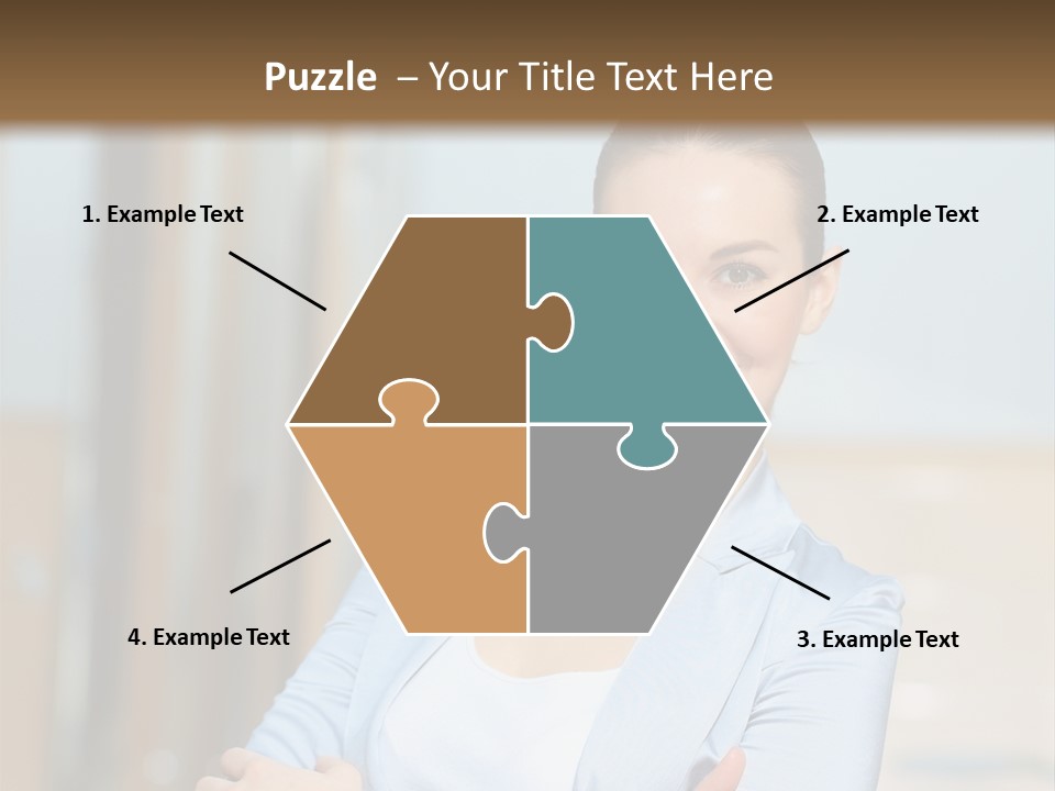 Worker Woman Corporation PowerPoint Template