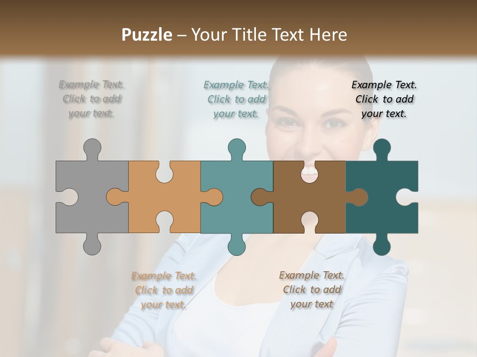 Worker Woman Corporation PowerPoint Template