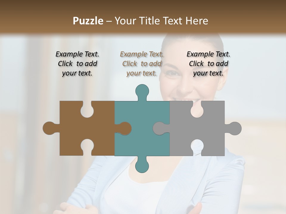 Worker Woman Corporation PowerPoint Template