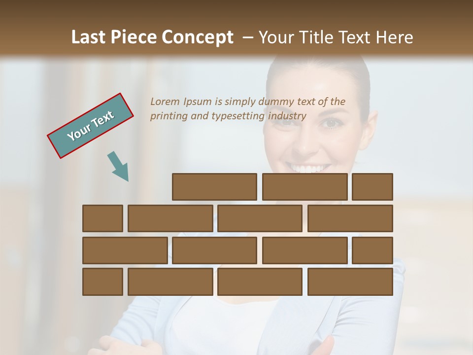 Worker Woman Corporation PowerPoint Template